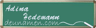 Adina Hedemann Visitenkarte